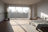 Floor room bed furniture.