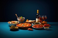 Tapas food supper dinner. AI generated Image by rawpixel.