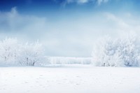 Snow landscape panoramic outdoors. 