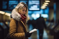 Reading scarf adult woman. 