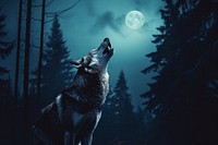 Nature moon wolf astronomy. 