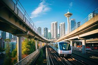 Train city architecture metropolis. AI generated Image by rawpixel.