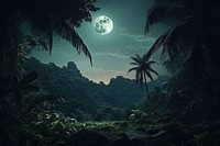 Moon vegetation astronomy outdoors. AI generated Image by rawpixel.