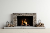 Fireplace hearth architecture comfortable. AI generated Image by rawpixel.