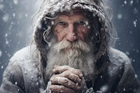 Portrait winter beard adult. AI generated Image by rawpixel.
