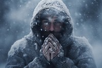 Snow blizzard portrait winter. AI generated Image by rawpixel.