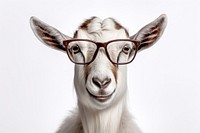 Glasses livestock animal mammal. 