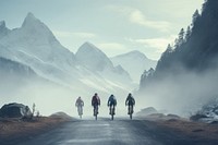 Outdoors mountain walking vehicle. AI generated Image by rawpixel.