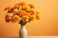 Marigold flower plant vase. AI generated Image by rawpixel.