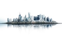 Cityscape architecture waterfront metropolis. AI generated Image by rawpixel.