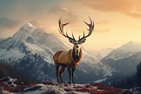 Landscape mountain wildlife outdoors. AI generated Image by rawpixel.