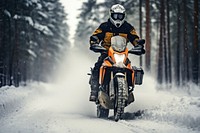 Motorcycle wheel snow snowmobile. AI generated Image by rawpixel.