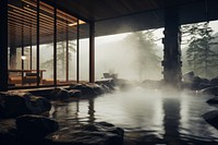Japanese onsen pool. AI generated Image by rawpixel.