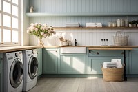 Laundry appliance dryer room. 