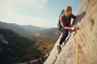 Recreation adventure climbing outdoors. 