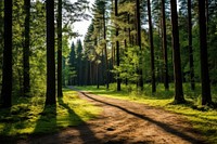 Forest tree land landscape. 