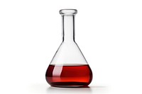 Chemistry bottle glass white background. AI generated Image by rawpixel.