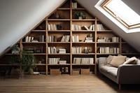 Bookcase room architecture bookshelf. 