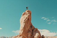 Rock adventure climbing outdoors. AI generated Image by rawpixel.