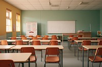 Classroom school architecture furniture. 