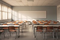 Classroom school architecture furniture. 