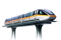 Vehicle train transportation monorail. AI generated Image by rawpixel.