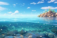 Sea landscape outdoors nature. AI generated Image by rawpixel.