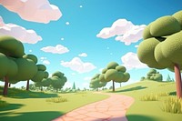 Cartoon landscape outdoors nature. 