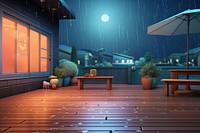 Furniture outdoors patio night. AI generated Image by rawpixel.