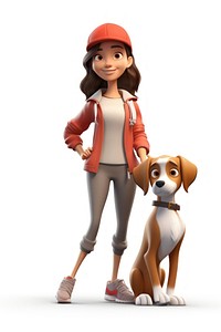 Dog walking footwear figurine cartoon. 