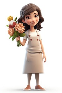 Figurine cartoon flower female. AI generated Image by rawpixel.