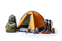 Camping backpack outdoors tent. AI generated Image by rawpixel.