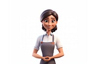 Female server cartoon smiling adult. AI generated Image by rawpixel.