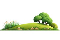 Grassland outdoors cartoon nature. AI generated Image by rawpixel.