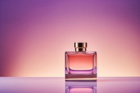 Perfume bottle cosmetics lighting magenta. 