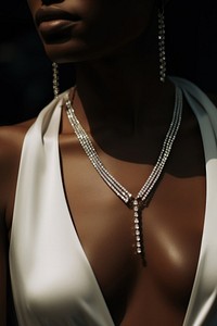 Luxurious diamond necklace, jewelry. 