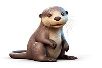 Otter wildlife cartoon mammal. AI generated Image by rawpixel.