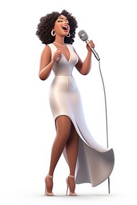 Microphone cartoon singer female. 