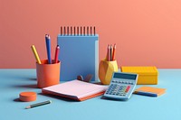 Pencil table office supplies electronics. AI generated Image by rawpixel.