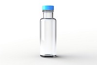 Bottle glass white background refreshment. 