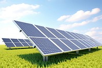 Environmentalist solar panels electricity tranquility. AI generated Image by rawpixel.