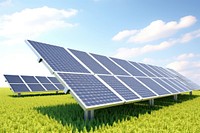 Environmentalist solar panels electricity tranquility. 