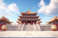 Tradition landmark temple architecture. AI generated Image by rawpixel.