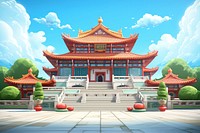 Temple architecture tradition building. AI generated Image by rawpixel.