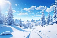 Landscape snow backgrounds panoramic. AI generated Image by rawpixel.