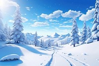 Landscape snow backgrounds panoramic. 