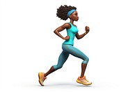 Running jogging cartoon female. AI generated Image by rawpixel.