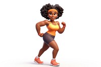 Cartoon white background determination bodybuilding. AI generated Image by rawpixel.