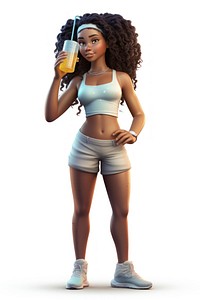 Cartoon sports shorts female. AI generated Image by rawpixel.