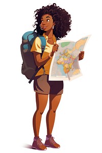 Backpack reading cartoon female. 